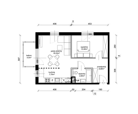 Plan mieszkania B.2.20.2k