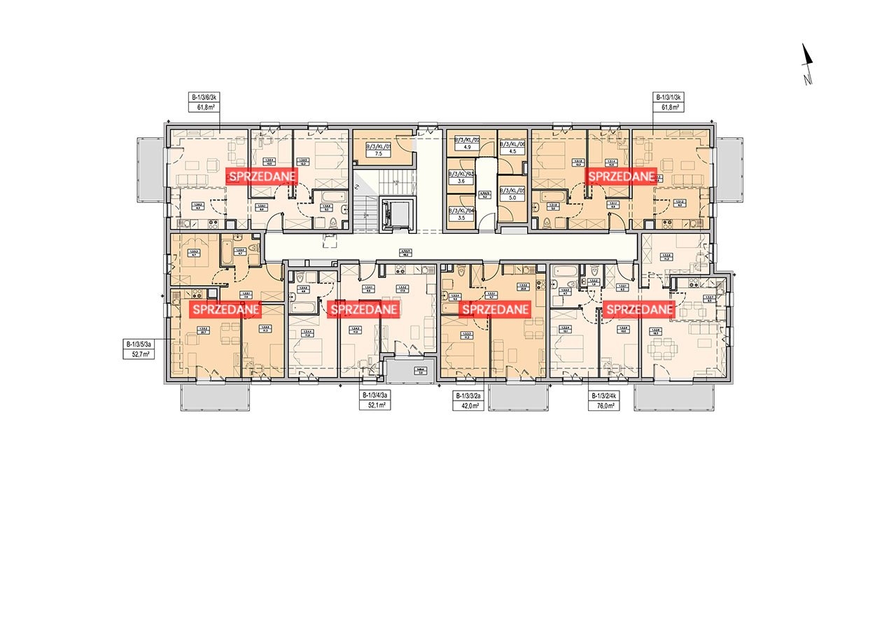 Poleskie Ogrody - Piętro 3